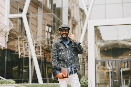 Outdoor portrait of an African business manの写真素材