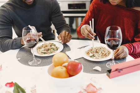 African couple spending time togetherの写真素材