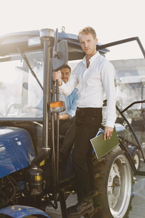 Manat the open ground of agricultural shopの写真素材