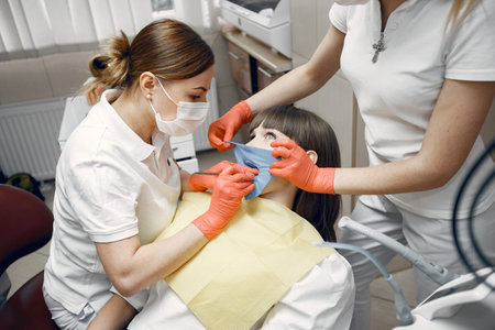 Woman in the dental office