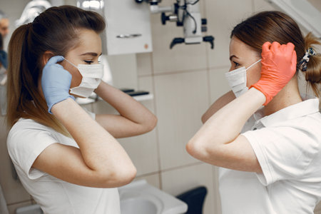 Dentists are waiting for the patientの写真素材