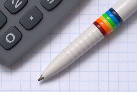 Business background with white penの写真素材