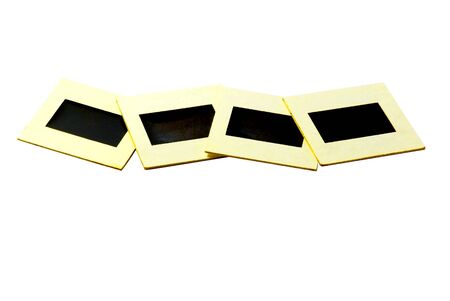 Old film frame isolated over whiteの写真素材