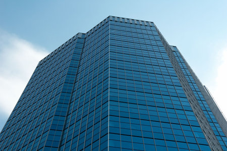 Business centre on the blue sky background