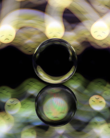 light painting through Lens ball Photography