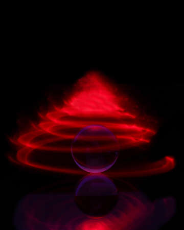 light painting through Lens ball Photographyの写真素材