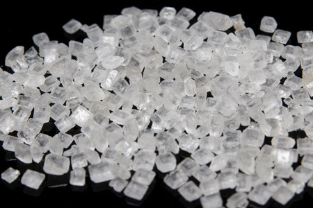 sugar stock photo in black background