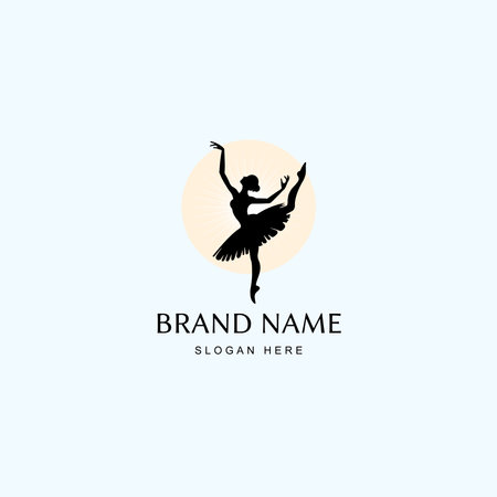 Ballet logo template vector icon illustration design. Ballet logo templateのイラスト素材