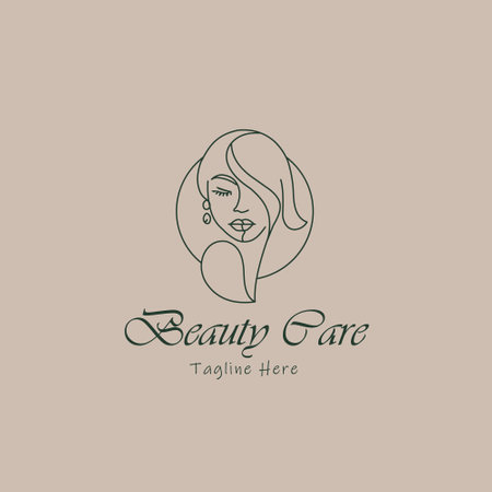 Beauty salon logo template. Vector beauty salon logo design. Beauty salon logo.のイラスト素材