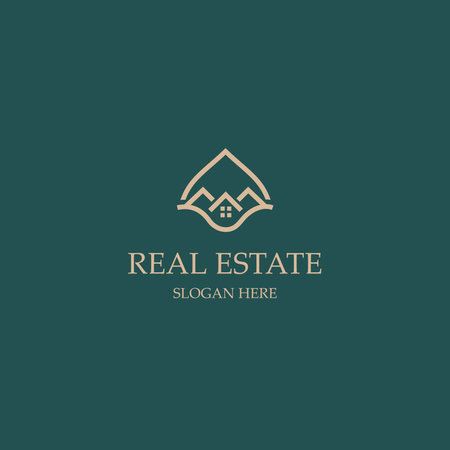 Real estate logo template. Vector illustration, Graphic Design Editable Design.のイラスト素材