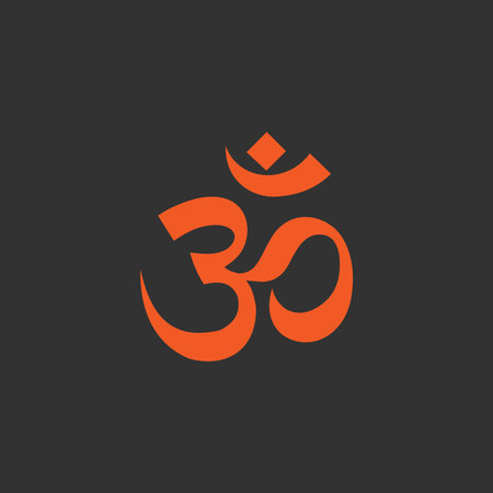 om Vector Template Design Illustration Orange Elegant