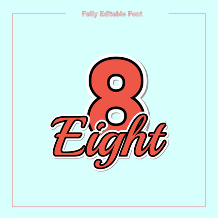8 place icon. Eight place symbol. T-shirt design Vector illustration