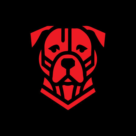 Bulldog head logo template. Dog head vector icon. Vector illustrationのイラスト素材