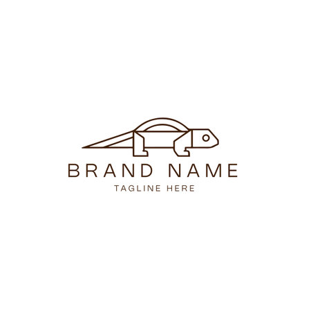 Lizard logo design vector template. Logotype concept for your businessのイラスト素材