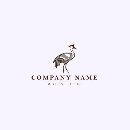 crane logo template vector icon illustration design for business and company brandingのイラスト素材