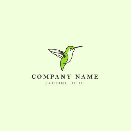Hummingbird logo template vector icon illustration design. Hummingbird vector designのイラスト素材