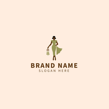 beauty woman fashion shopping logo vector icon illustration isolatedのイラスト素材