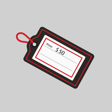 Price tag icon on gray background. Vector illustrationのイラスト素材