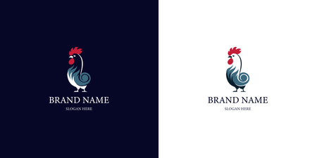 Rooster logo design. Rooster logo template. Rooster symbol.のイラスト素材