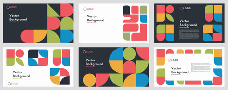 Set of business card templates in minimal style. Vector illustrationのイラスト素材