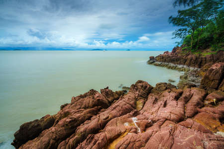 Colorful arkosic Sandstone at Pink stoneの写真素材