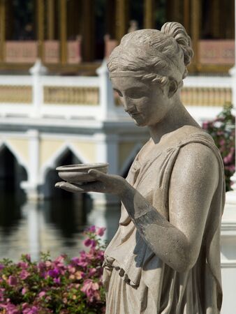 Statuary in the gardenの写真素材