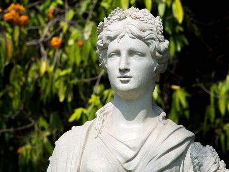 Statuary in the gardenの写真素材