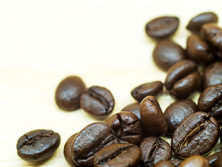 coffee bean on the tableの写真素材