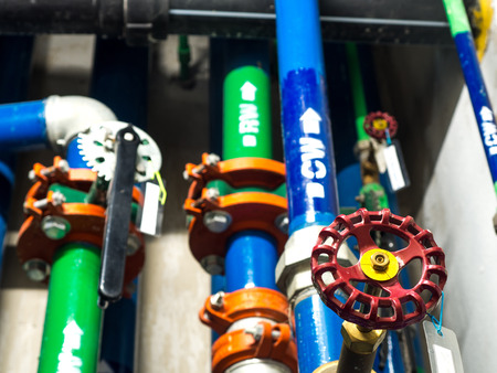 Water pipe, clean watering and wastewater in the building constructionの写真素材