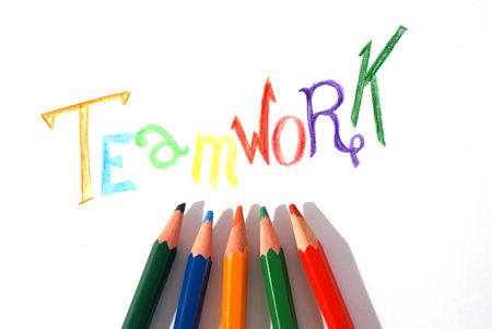 Pencil teamwork conceptの写真素材