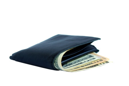 Wallet with dollars