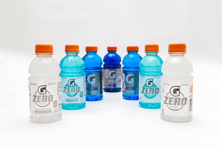 January 27, 2023. Spartanburg, SC USA. Hydrates with electrolytes in Gatorades cool sports drink.のeditorial素材
