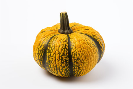 Yellow acorn squash isolated on a white background. AI generation.の素材