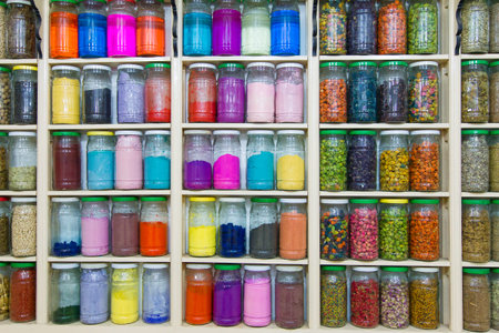 Shelf with spices
