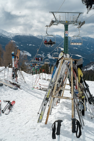 Ski season in the Italian Dolomitesのeditorial素材