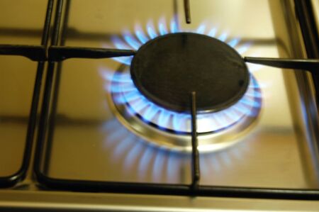 Gas stove. Kitchen equipment.の写真素材
