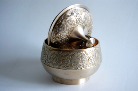 Old dishes. Bronze-brassの写真素材