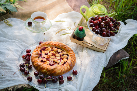 holiday with delicious pastriesの写真素材