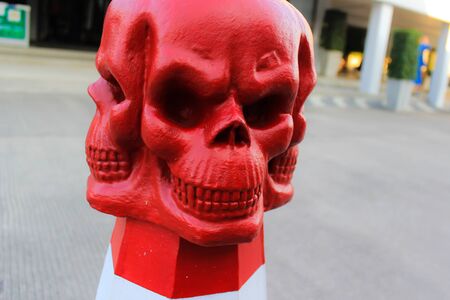 Red skulls cone.の写真素材