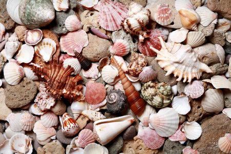 sea shells and pebble beach collection