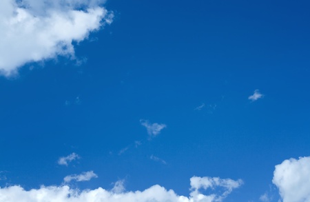 White clouds in a blue skyの写真素材