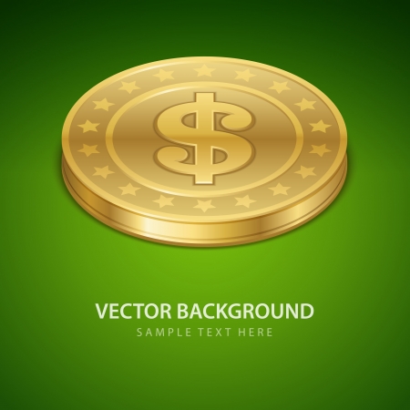 Dollars money coin vector backgroundのイラスト素材
