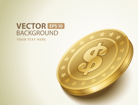 Dollars money coin vector backgroundのイラスト素材