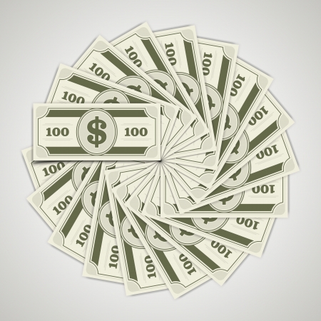Circle from dollars money vector design elementのイラスト素材