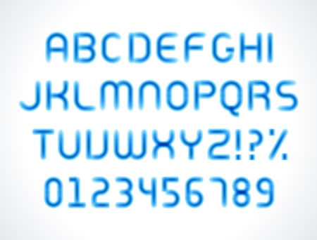 Smooth marker alphabet letters font vector design elementsのイラスト素材