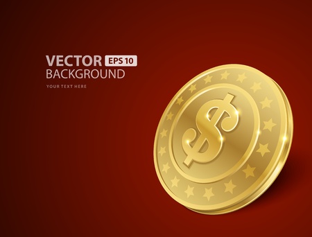 Dollars money coin vector backgroundのイラスト素材