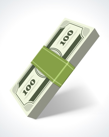 Dollars money in perspective vector design elementのイラスト素材