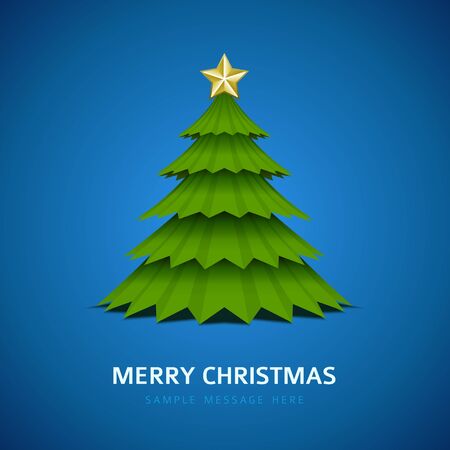 Christmas tree vector backgroundのイラスト素材