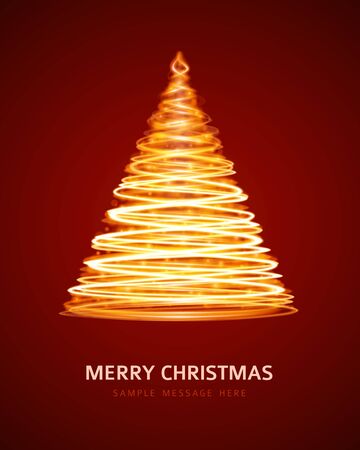 Christmas tree from light vector backgroundのイラスト素材