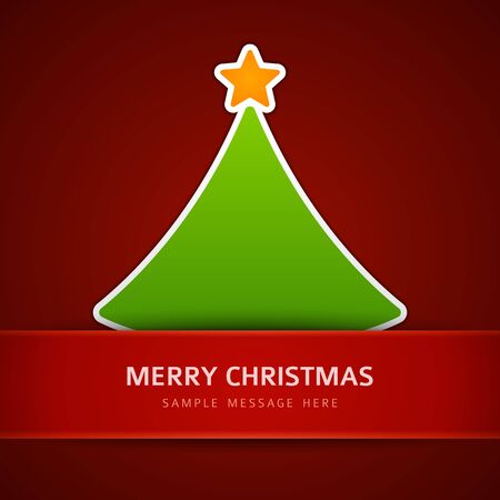 Christmas tree vector backgroundのイラスト素材